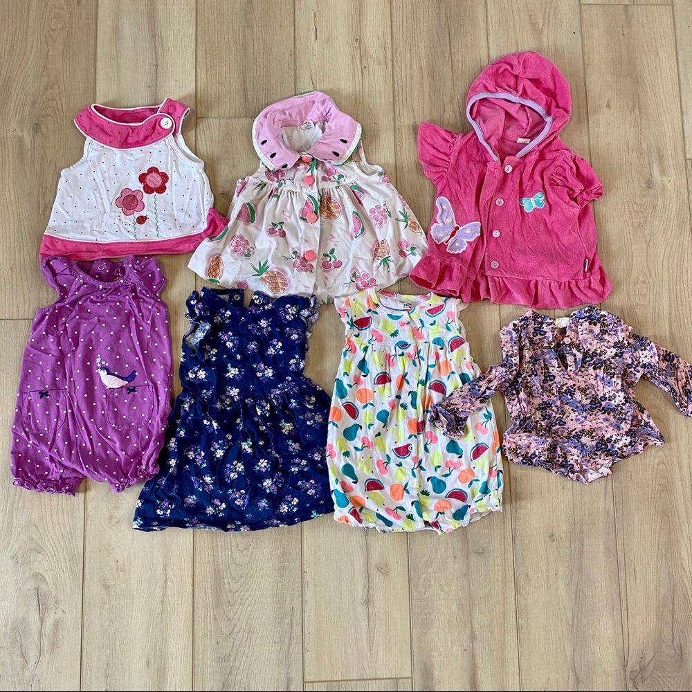 Girls 24 month carter crazy 8 & vintage summer lot